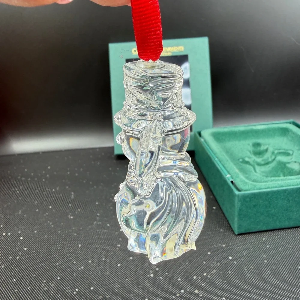 Marquis by Waterford‎ Crystal Snowman Ornament Christmas Endearments 1st Series